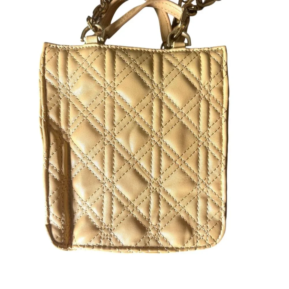 ZARA Quilted Satchel Style Small Tote‎ Bag Mustard Yellow